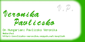 veronika pavlicsko business card